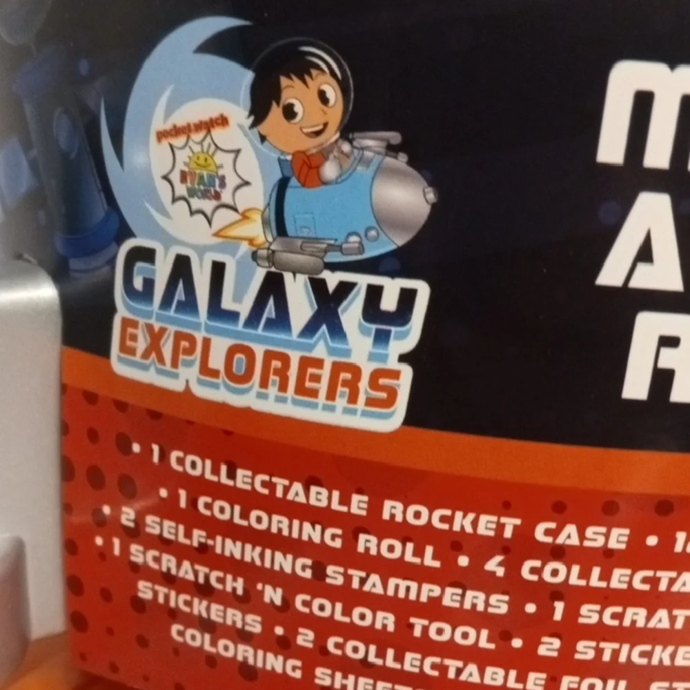 Ryan's World Adventure Rocket Playset - Art Craft Kit  Silver and Orange Rocket